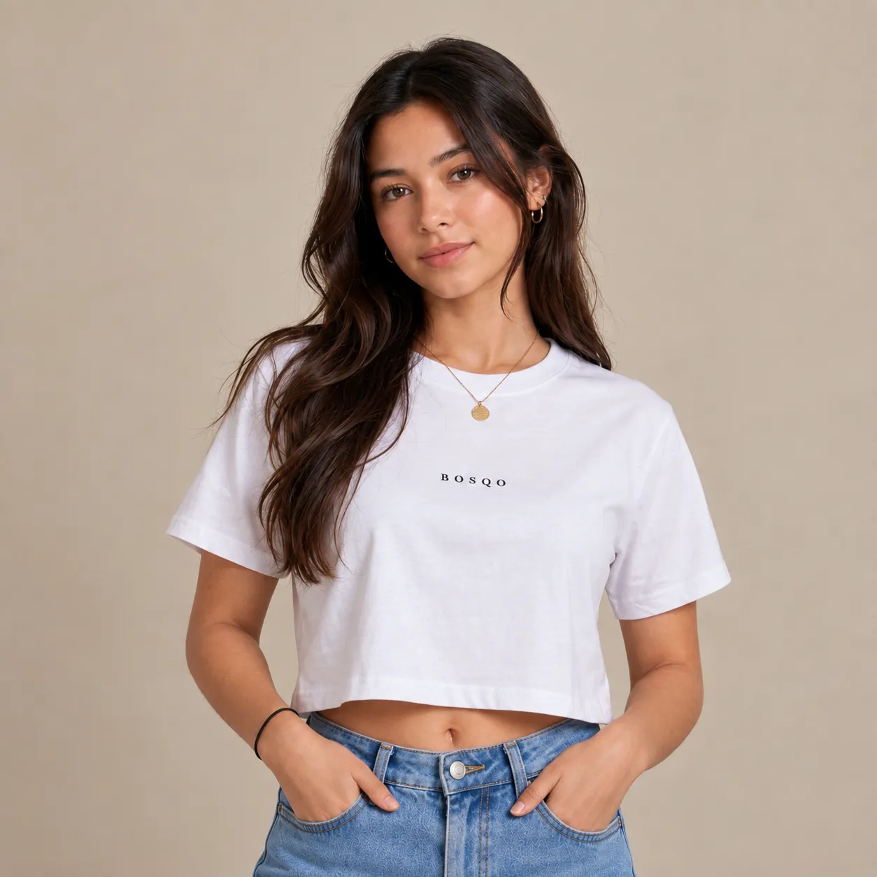 Croptop Oversize Essential Blanco
