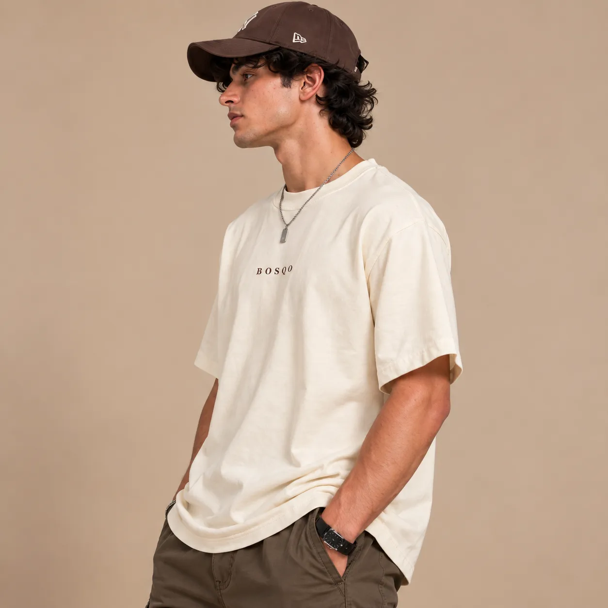 Polo Oversize Essential Hueso